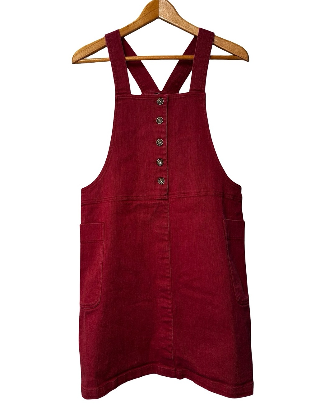 Kavu Mina Rust Orange Denim Jumper Twill Hiking Outdoor Medium Overall Dress